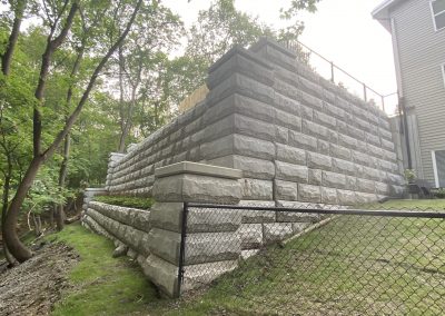 Ithaca Neighborhood Housing Services Two-Tier Stone Strong Retaining Wall